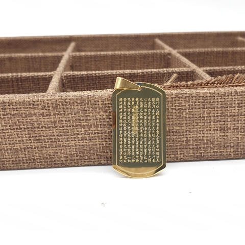 Mặt Đeo Phật Bổn Sư Thích Ca Mâu Ni_Chất liệu Titan Vàng_38x22mm