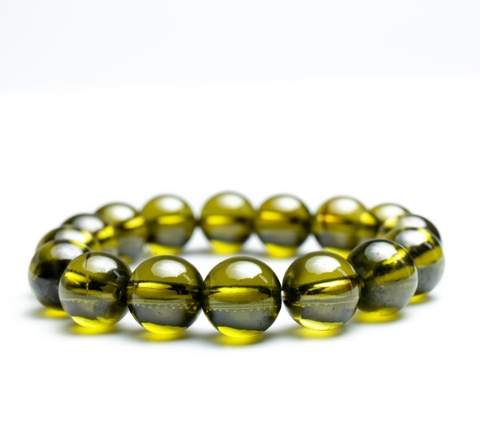 Chuỗi Đá Topaz Xanh Lục Đeo Tay_12ly