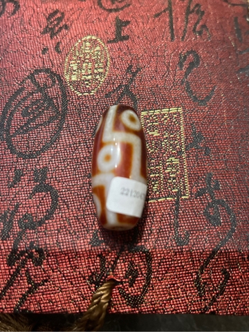 Đá Dzi 9 Mắt Đỏ Dzi Lua (Có Giấy Kiểm Định)_60mm