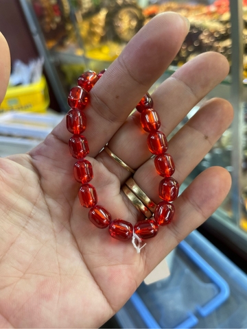 Chuỗi Đá ToPaz Bầu Khúc Đỏ Nhỏ 10x12 ly