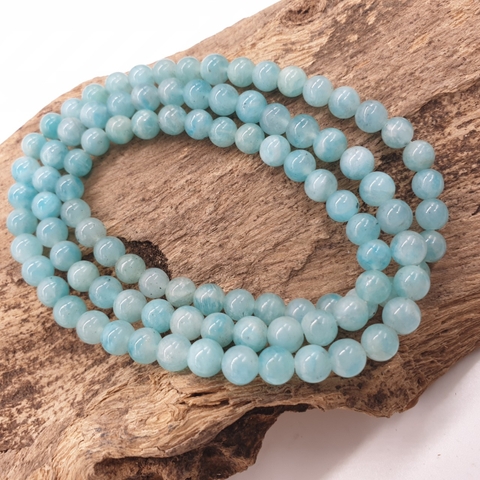 Chuỗi Đá Thạch Anh Xanh Dương_6 Ly_85 Hạt