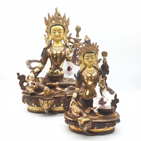 Tượng Trừ Cái Chướng Bồ Tát_Chất liệu Đồng Vẽ_Cao 35cm