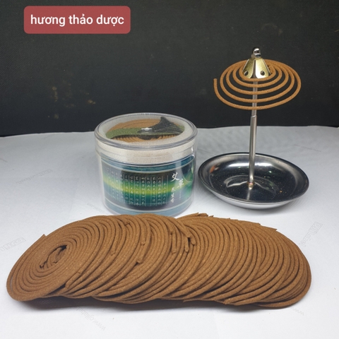 Nhang Vòng 4 Giờ Hương Thảo Dược Hộp Mica Hộp 48 khoanh