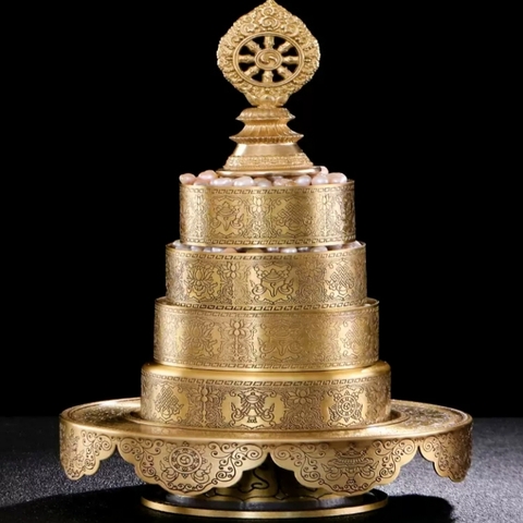 Bộ Madala Đồng khắc Chìm Cao Cấp 26x16,5cm