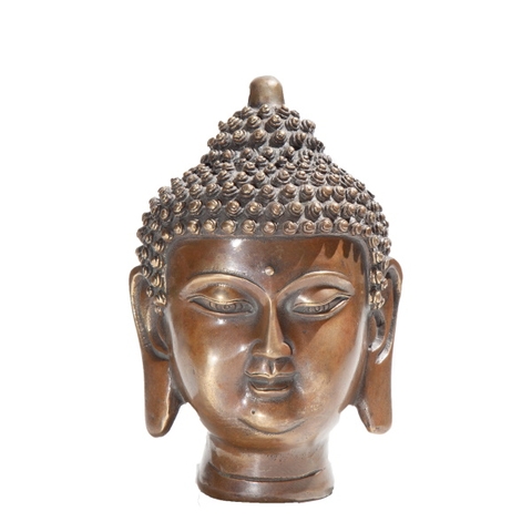 Tượng Đầu Phật_Chất liệu Đồng Trơn_Cao 15cm