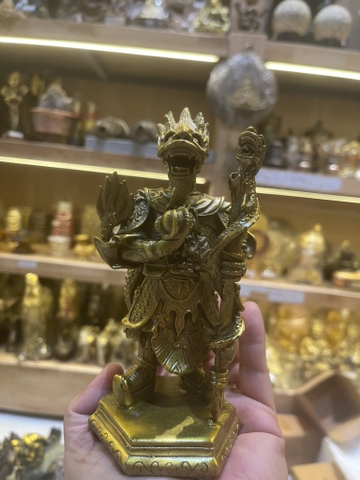 Tượng Ngài Long Vương Đứng - Đồng Vàng -16x6 cm-KGB-TĐ0849