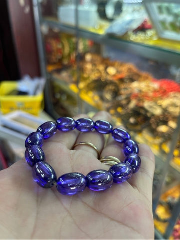 Chuỗi Đá ToPaz Giọt Nước Tím 10ly