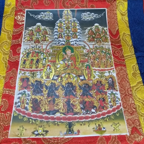 Tranh ThangKa MaDaLa Tổ Liên Hoa Sinh Padmasambhava_35x20cm