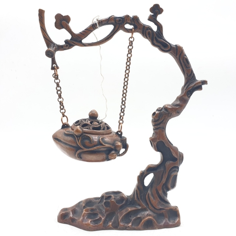 Lư Đào Trường Thọ Treo_Chất liệu Đồng_19x22cm