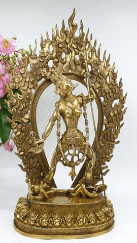 Tượng Hộ Pháp Du Già Thánh Nữ Vajrayogoni Dakini_Chất liệu Đồng_Cao 36cm