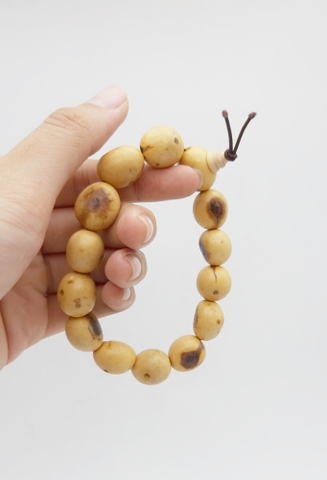 Chuỗi Gỗ Mắt Kỳ Lân Vàng Đeo Tay_13ly