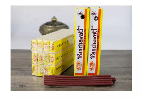 Nhang Ấn Độ Panchavati Vàng_11cm_Lốc 12 Hộp