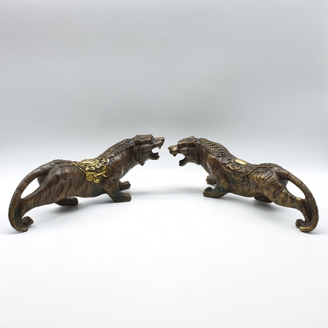 Cọp Khắc Đồng Tiền Dơi_8cm_Tượng Phong Thủy