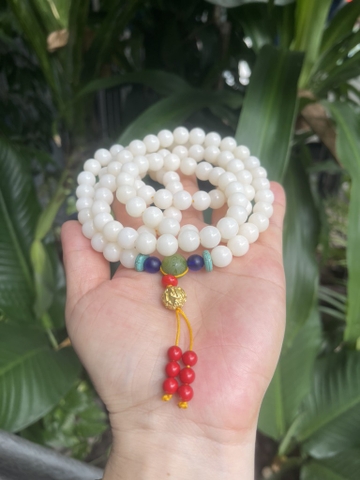 Chuỗi Hạt Bạch Ngọc Trai Trắng_10 Ly_108 Hạt