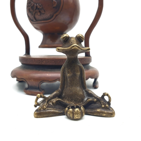 Ếch Ngồi Thiền Kết Hợp Đốt Khói_ 6x3cm