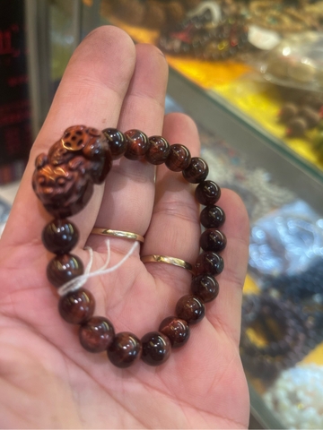 Chuỗi Tay Đá Mắt Hổ Nâu Phối Tỳ Hưu _8ly - TKTB-CT1578