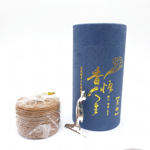 Nhang Vòng Hương Tùng Bách Tây Tạng_4 Giờ_120 Khoanh Kèm Lư Sứ Nhỏ