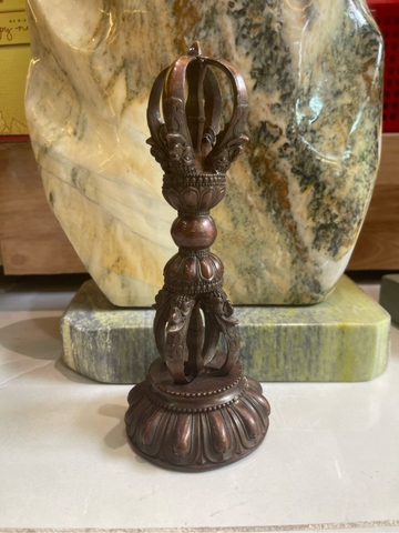 Chày Kim Cang Mạ Bạc 5 Chấu_10x3cm