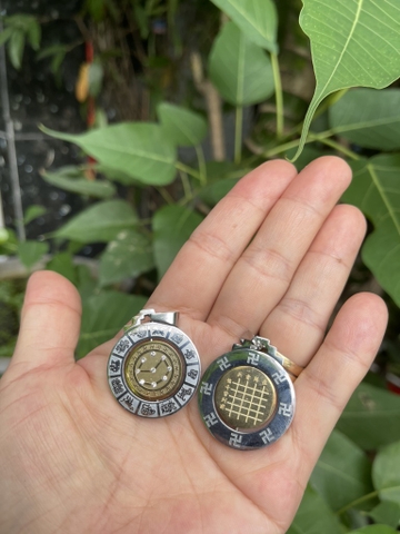 Mặt Đeo TiTan Cửu Tinh Đồ Hoá Giải Vận Xấu-30 mm-16 gr