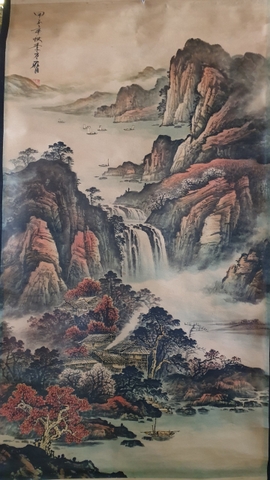 Tranh Cổ Thủy Mặc_Chất liệu Giấy_150x80cm