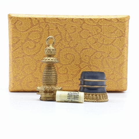 Tháp Đeo Cổ Nâu Đen_37x14mm