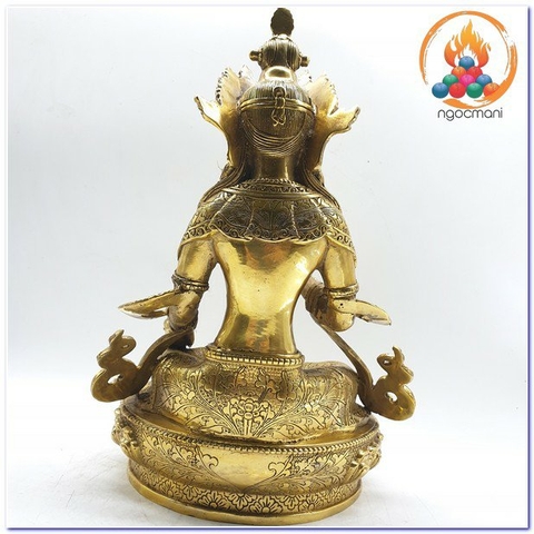Tượng Địa Tạng Bồ Tát Mật Tông_Chất liệu Đồng_Cao 30cm