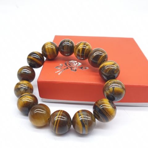 Chuỗi Đá Mắt Hổ Vàng Đeo Tay_14ly