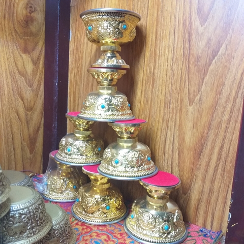 Bộ Ly Cúng Dường Đế Rời_Chất liệu Hợp Kim Xi Vàng_5x6,5cm