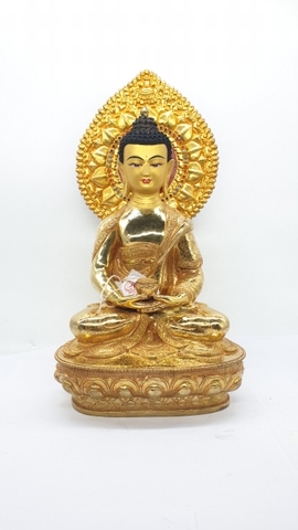 Tượng Phật A Di Đà_Chất liệu Đồng Nepal Phun Gold_Cao 40cm