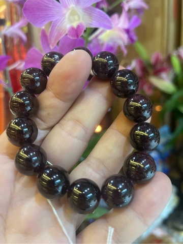 Chuỗi Tay Đá Garnet Trơn Đeo Tay_14ly TKTB-CT1516