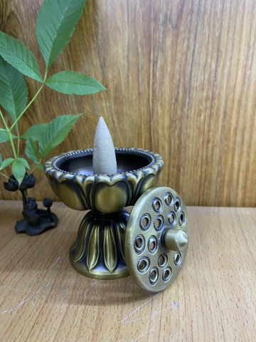 Lư Trầm Sen Chân Cao 10x9cm-CN 640gr