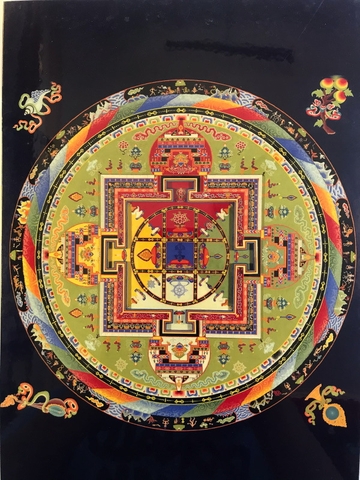 Tranh Mandala Ngũ Trí Phật (Ngài Bất Không Thành Tựu Như Lai)_30x22cm