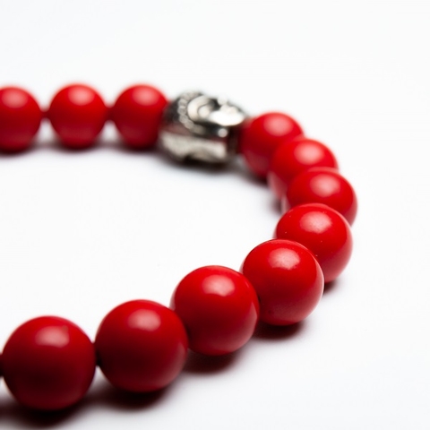 Chuỗi Đá Chu Sa Đỏ Phối Phụ Kiện Đeo Tay_10ly