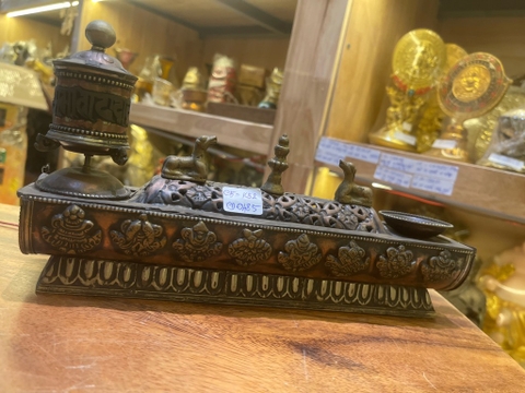 Lư Xông Trầm Dài Hàng Thủ Công Nepal_28x14cm