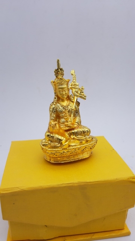 Tượng Phật Kim Cang Thượng Sư Liên Hoa Sinh (Padmasambhava)_8cm_Xi vàng