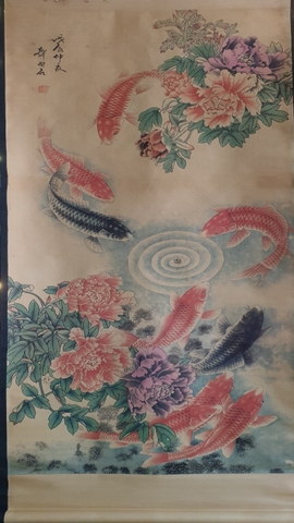 Tranh Cổ Cá Nước_Chất liệu Giấy_150x80cm