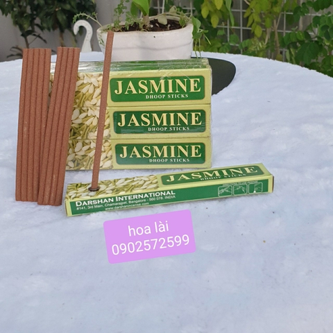 Nhang Ấn Độ JASMINE(Hoa Lài)Không Tăm 12cm_lốc 12 hộp nhỏ!