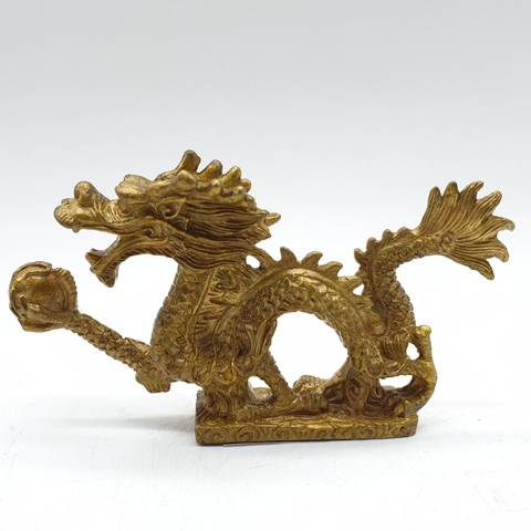 Rồng Vàng Cầm Châu_7cm_Tượng Phong Thủy