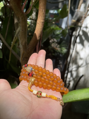 Chuỗi Đá Lưu Ly Vàng_8Ly_108 Hạt