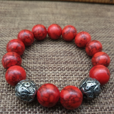 Chuỗi Đá San Hô Đỏ  Phụ Kiện Đeo Tay_12ly