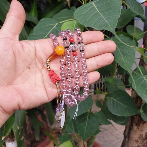 Chuỗi Đá Topaz Hồng_6Ly_108 hạt