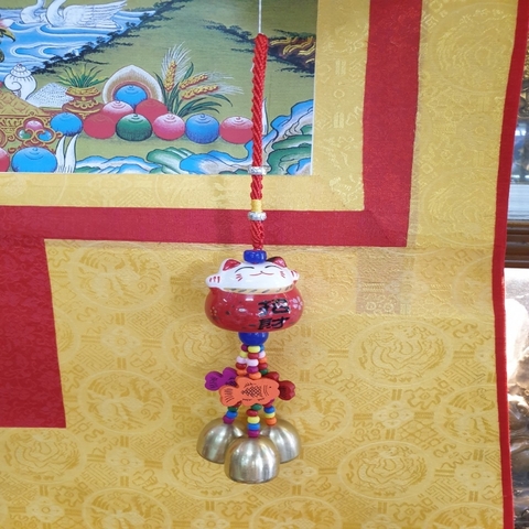 Chuông Gió Mèo May Mắn_27x6cm