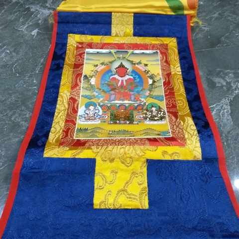 Tranh ThangKa Phật Vô Lượng Thọ 35x20cm