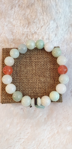 Chuỗi Đá Ngọc Phỉ Thúy Nhạt Di Lặc Và Hồ Lô Đeo Tay_10ly