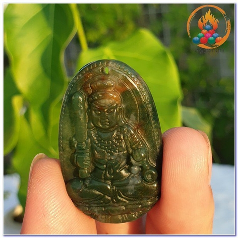 Mặt Phật Bổn Mệnh Bất  Động Minh Vương_Đá Màu Đỏ 49x31mm