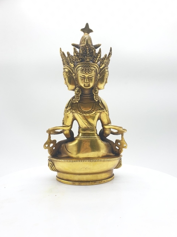 Tượng Phật Đại Nhật Như Lai_Chất liệu Đồng Trơn_20cm