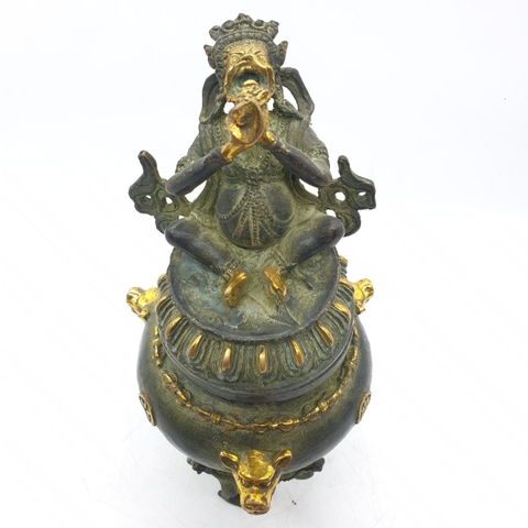 Lư Hộ Pháp Kim Cang_Chất liệu Đồng Xanh_20cm