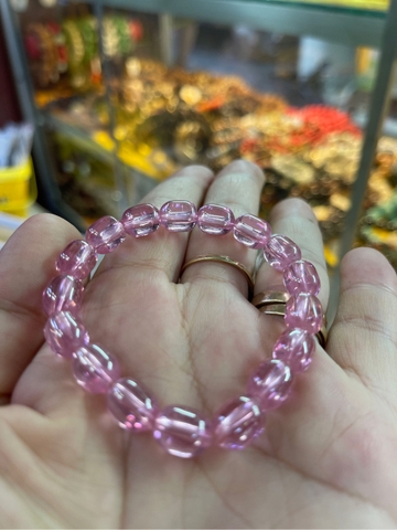 Chuỗi Đá ToPaz Bầu Khúc Hồng Nhỏ 10x12ly