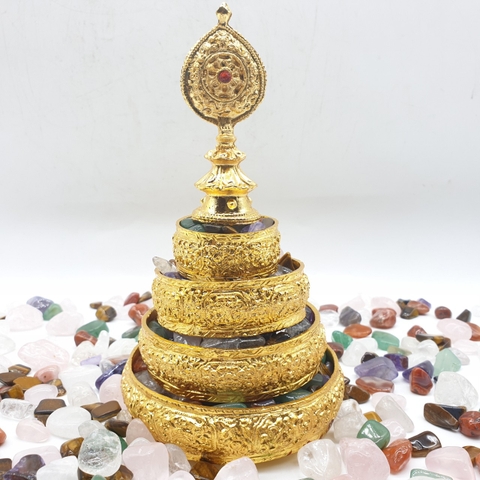 Bộ Mandala Hợp Kim Màu Vàng_16x11,5cm