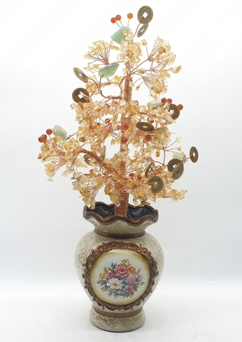 Bình Cây Đá Thạch Anh Tài Bảo_45cm